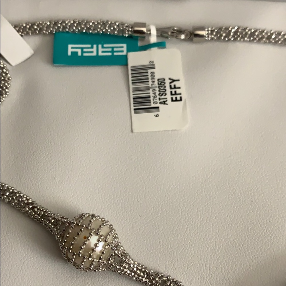 EFFY Pearl and SS Necklace - Picture 5 of 6